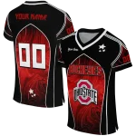 customized ohio state buckeyes halftone slant scarlet black jersey best selling