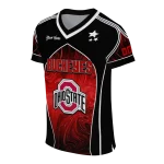 customized ohio state buckeyes halftone slant scarlet black jersey best selling