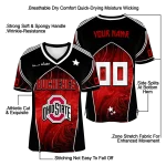 customized ohio state buckeyes halftone slant scarlet black jersey best selling