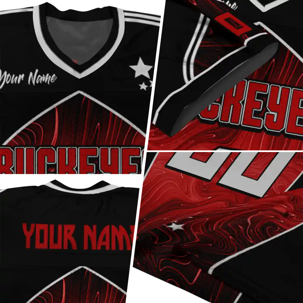 customized ohio state buckeyes halftone slant scarlet black jersey new arrival customized ohio state buckeyes halftone slant scarlet black jersey new arrival