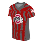 customized ohio state buckeyes stripe splatter scarlet jersey best selling