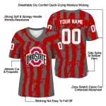 customized ohio state buckeyes stripe splatter scarlet jersey best selling
