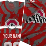 customized ohio state buckeyes stripe splatter scarlet jersey best selling