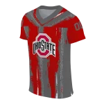 customized ohio state buckeyes striped texture scarlet jersey best selling