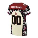 customized oklahoma sooners brushstroke xs cream black jersey best selling