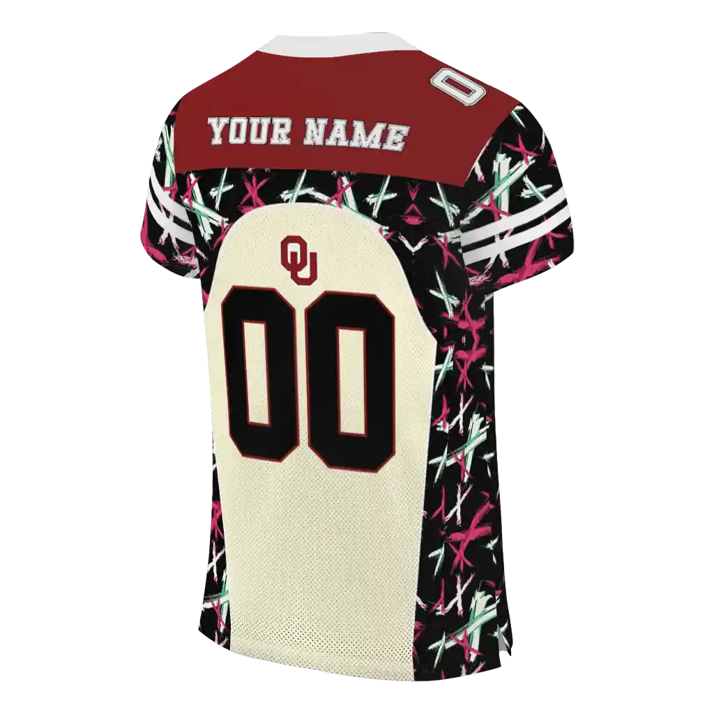 customized oklahoma sooners brushstroke xs cream black jersey high quality customized oklahoma sooners brushstroke xs cream black jersey high quality
