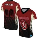 customized oklahoma sooners halftone flow crimson black jersey best selling