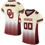 customized oklahoma sooners halftone sweep cream black jersey best selling
