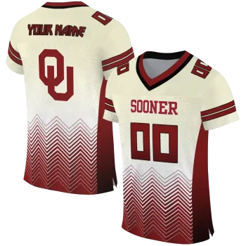 customized oklahoma sooners halftone sweep cream black jersey best selling
