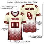 customized oklahoma sooners halftone sweep cream black jersey best selling