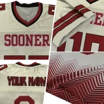 customized oklahoma sooners halftone sweep cream black jersey best selling