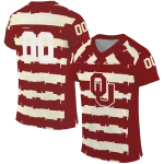 customized oklahoma sooners layered grids crimson jersey best selling