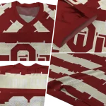 customized oklahoma sooners layered grids crimson jersey best selling