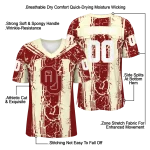 customized oklahoma sooners rugged stripes crimson jersey best selling