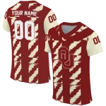 customized oklahoma sooners stripe block crimson jersey best selling