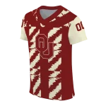 customized oklahoma sooners stripe block crimson jersey best selling