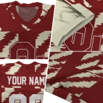 customized oklahoma sooners stripe block crimson jersey best selling