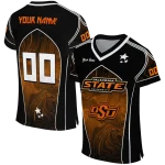 customized oklahoma state cowboys halftone slant orange black jersey best selling