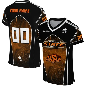 customized oklahoma state cowboys halftone slant orange black jersey best selling