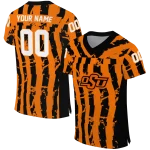 customized oklahoma state cowboys stripe splatter orange jersey best selling