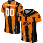 customized oklahoma state cowboys striped texture orange jersey best selling