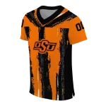 customized oklahoma state cowboys striped texture orange jersey best selling