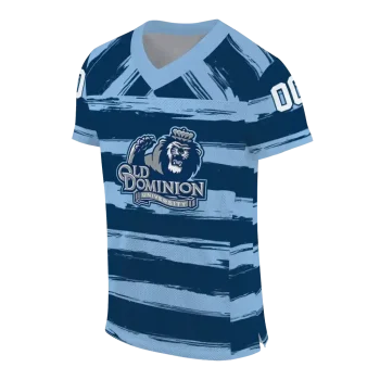 customized old dominion monarchs art stripe blue jersey fashion forward