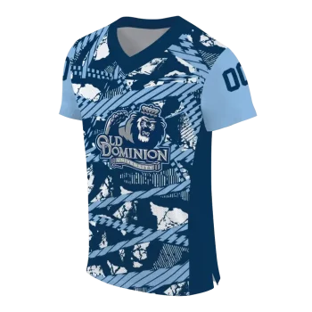 customized old dominion monarchs camo shatter blue jersey fashion forward