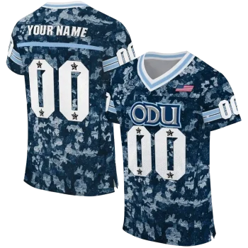 customized old dominion monarchs camouflage abstract blue jersey best selling