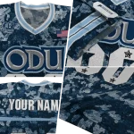 customized old dominion monarchs camouflage abstract blue jersey best selling