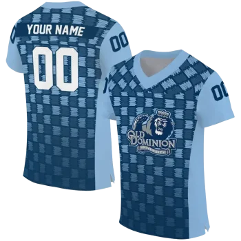 customized old dominion monarchs stacked rectangle blue jersey best selling