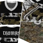 customized ole miss rebels antler skull camouflage hunting jersey best selling