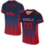 customized ole miss rebels halftone sweep blue black jersey best selling