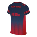 customized ole miss rebels halftone sweep blue black jersey best selling