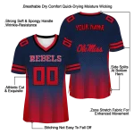 customized ole miss rebels halftone sweep blue black jersey best selling