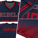 customized ole miss rebels halftone sweep blue black jersey best selling