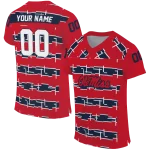 customized ole miss rebels layered grids red jersey best selling