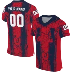 customized ole miss rebels rugged stripes red jersey best selling