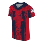 customized ole miss rebels rugged stripes red jersey best selling