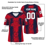 customized ole miss rebels rugged stripes red jersey best selling