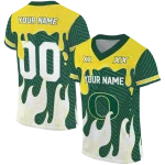 customized oregon ducks dripping flames green white jersey best selling