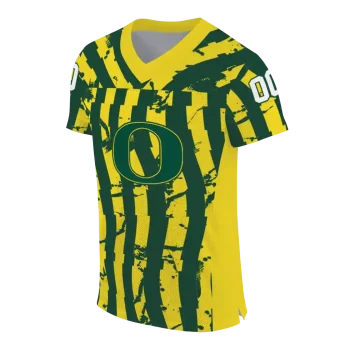 customized oregon ducks stripe splatter green jersey fashion forward