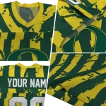 customized oregon ducks stripe splatter green jersey best selling