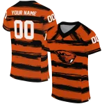 customized oregon state beavers art stripe orange jersey best selling