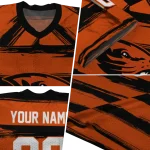 customized oregon state beavers art stripe orange jersey best selling