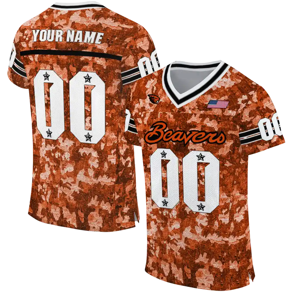 customized oregon state beavers camouflage abstract orange jersey best selling customized oregon state beavers camouflage abstract orange jersey best selling