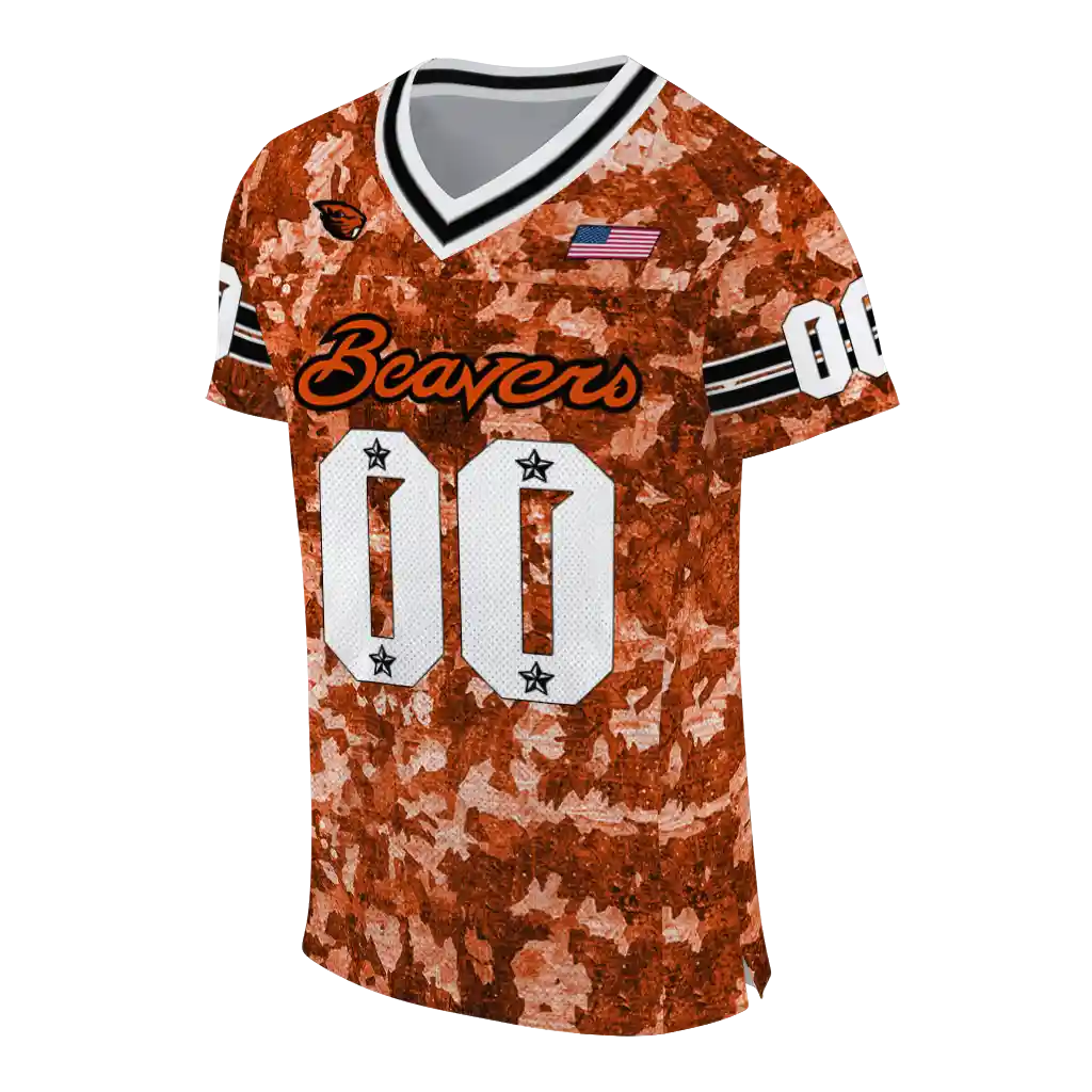 customized oregon state beavers camouflage abstract orange jersey fashion forward customized oregon state beavers camouflage abstract orange jersey fashion forward