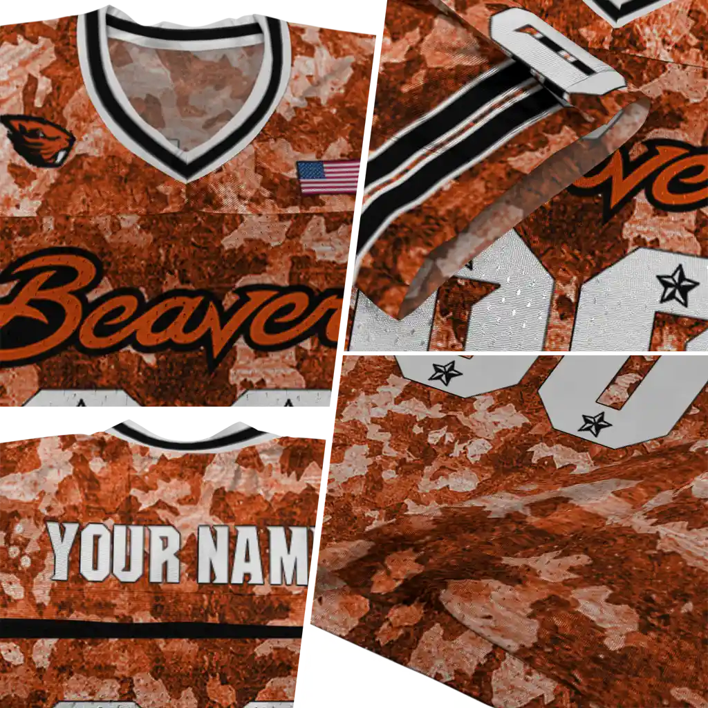 customized oregon state beavers camouflage abstract orange jersey new arrival customized oregon state beavers camouflage abstract orange jersey new arrival