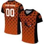customized oregon state beavers stacked rectangle orange jersey best selling