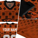 customized oregon state beavers stacked rectangle orange jersey best selling